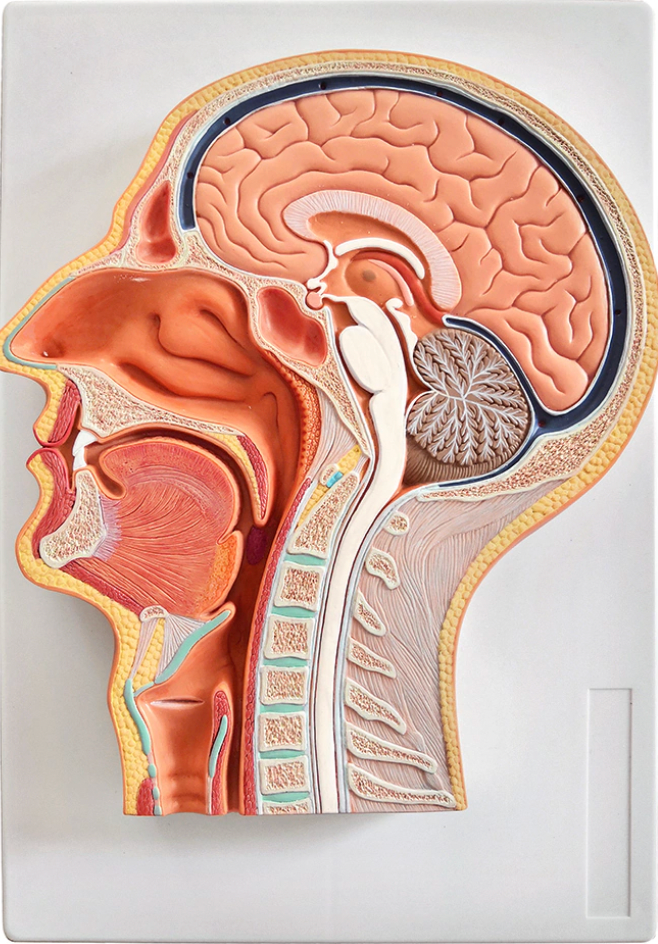 anatomical model of human head 
