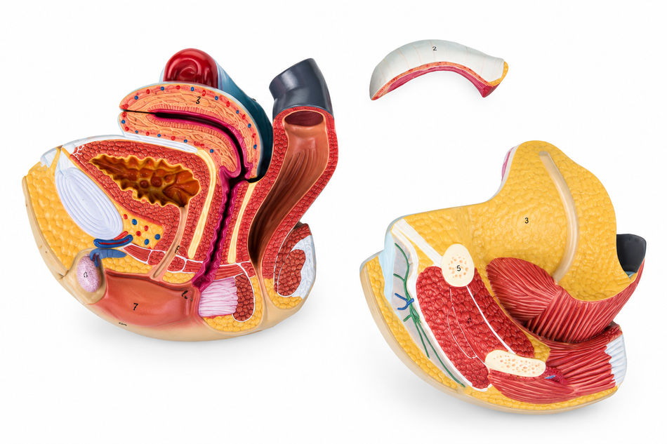 Anatomical Model of Female Genital Organs, 4 parts