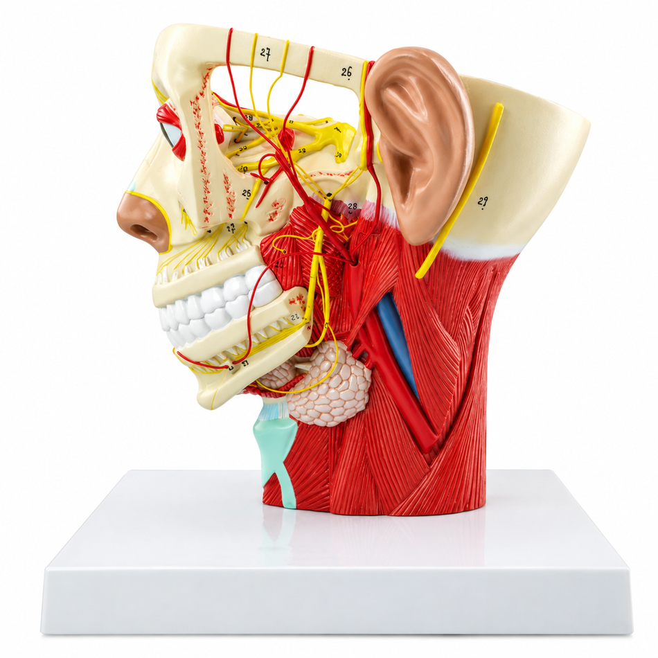 Anatomical Model of Nerves in the Head