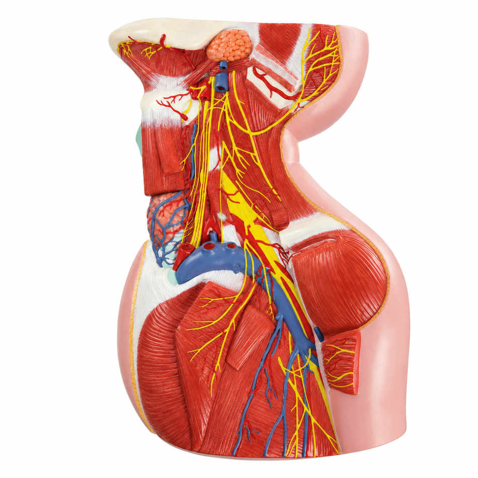 Anatomical Model of Nerves and Deep Musculature of the Neck Region
